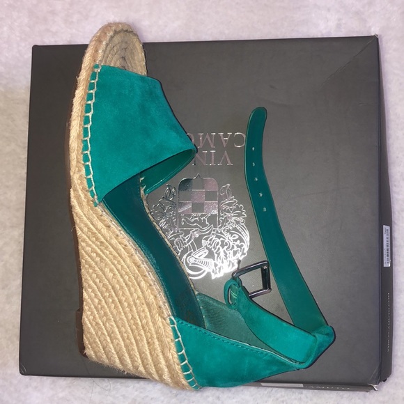 Vince Camuto Jesla Leather Espadrille Wedge Sandal - Picture 3 of 3